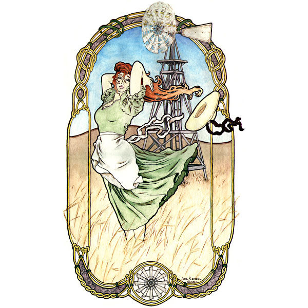 Graphic art - Wind mill breeze
